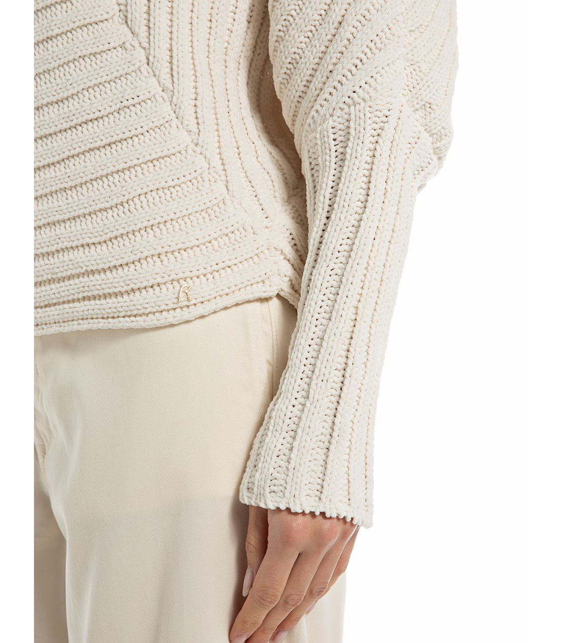 クロップドニットフーディー 詳細画像 バターホワイト 4